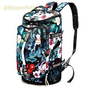 Gym Duffle Backpack with Shoe Compartment, Waterproof, Laptop Pocket